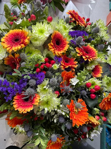 Ramo de gerberas naranjas